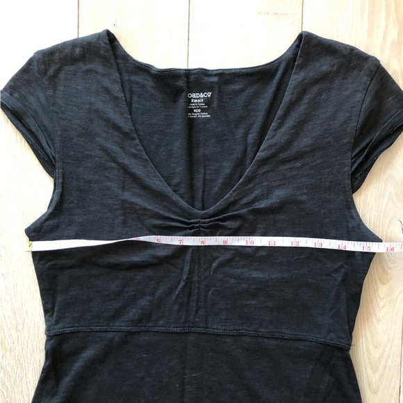 Toad & Co Rosemarie Cap Sleeve Sundress in Black&Dark Grey Size S OrganicCotton - Picture 3 of 10